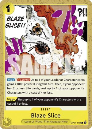 Blaze Slice (Reprint) - OP07-116: Starter Deck 28: GREEN/YELLOW Yamato