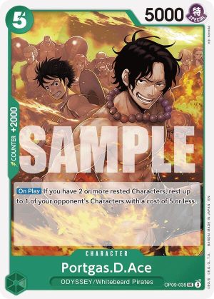 Portgas.D.Ace (Reprint) - OP09-035: Starter Deck 28: GREEN/YELLOW Yamato
