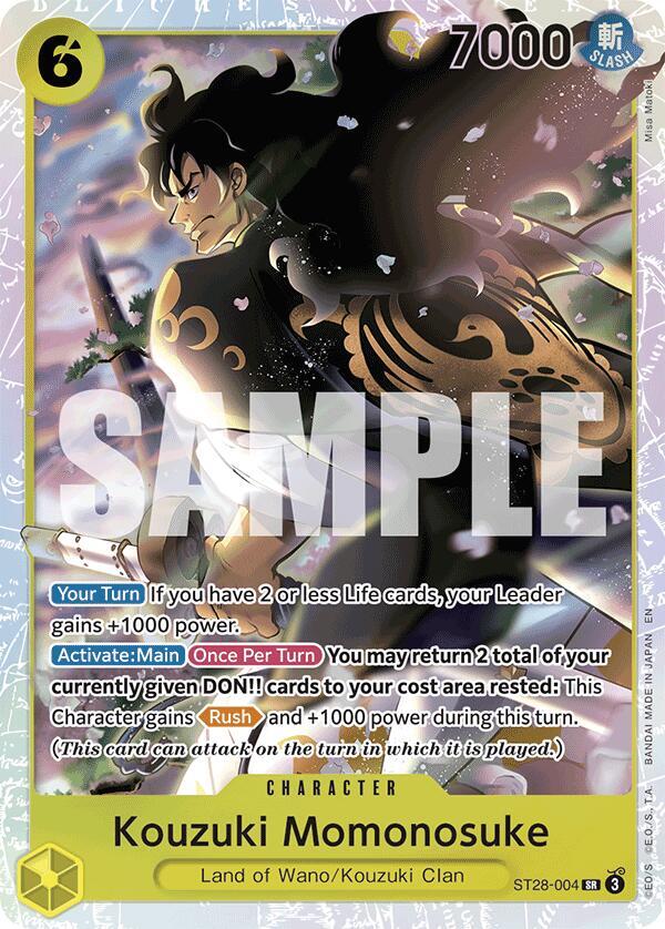 Kouzuki Momonosuke - ST28-004: Starter Deck 28: GREEN/YELLOW Yamato