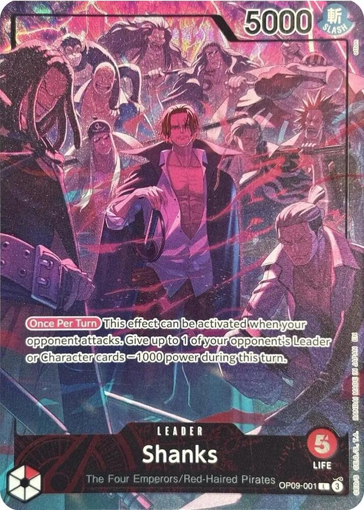 Shanks (English Version 2nd Anniversary Set) - OP09-001: One Piece Promotion Cards