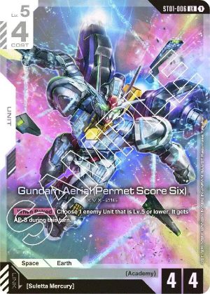 Gundam Aerial (Permet Score Six) - ST01-006: Starter Deck 01: Heroic Beginnings