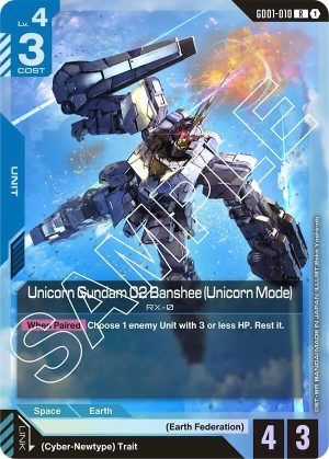 Unicorn Gundam 02 Banshee (Unicorn Mode) - GD01-010: Newtype Rising