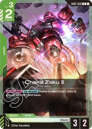 Char's Zaku II - GD01-026: Newtype Rising