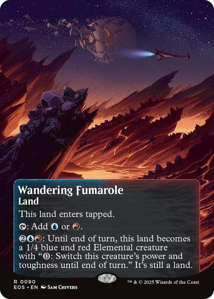 Wandering Fumarole (0090) (Borderless) - 90: Edge of Eternities: Stellar Sights
