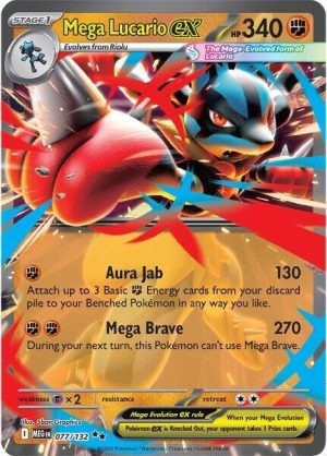 Mega Lucario ex - 077/132: Mega Evolution