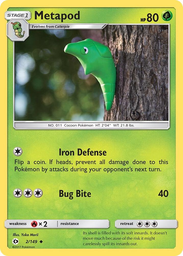 Metapod - 2/149: SM Base Set (LP)