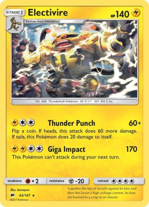 Electivire - 43/147: SM - Burning Shadows