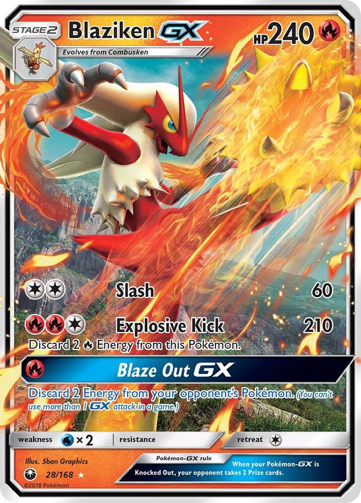 Blaziken GX - 28/168: SM - Celestial Storm