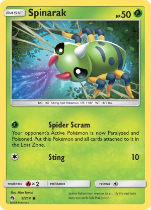 Spinarak - 9/214: SM - Lost Thunder