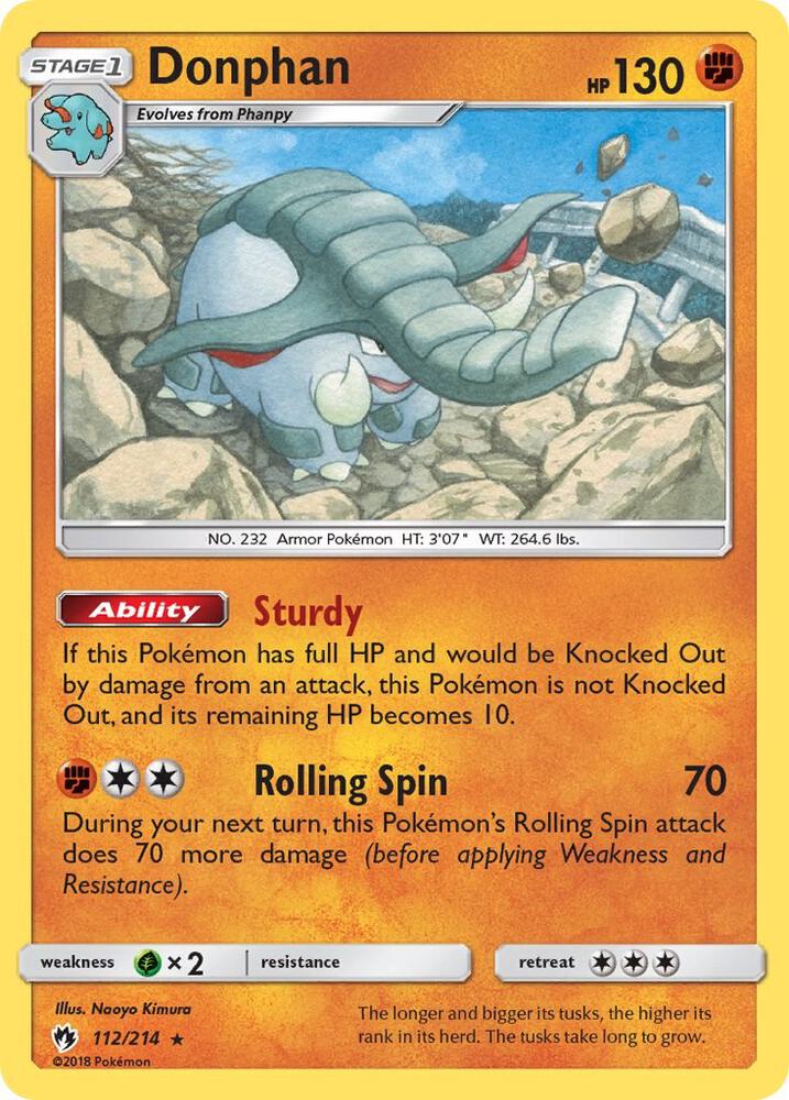 Donphan - 112/214: SM - Lost Thunder