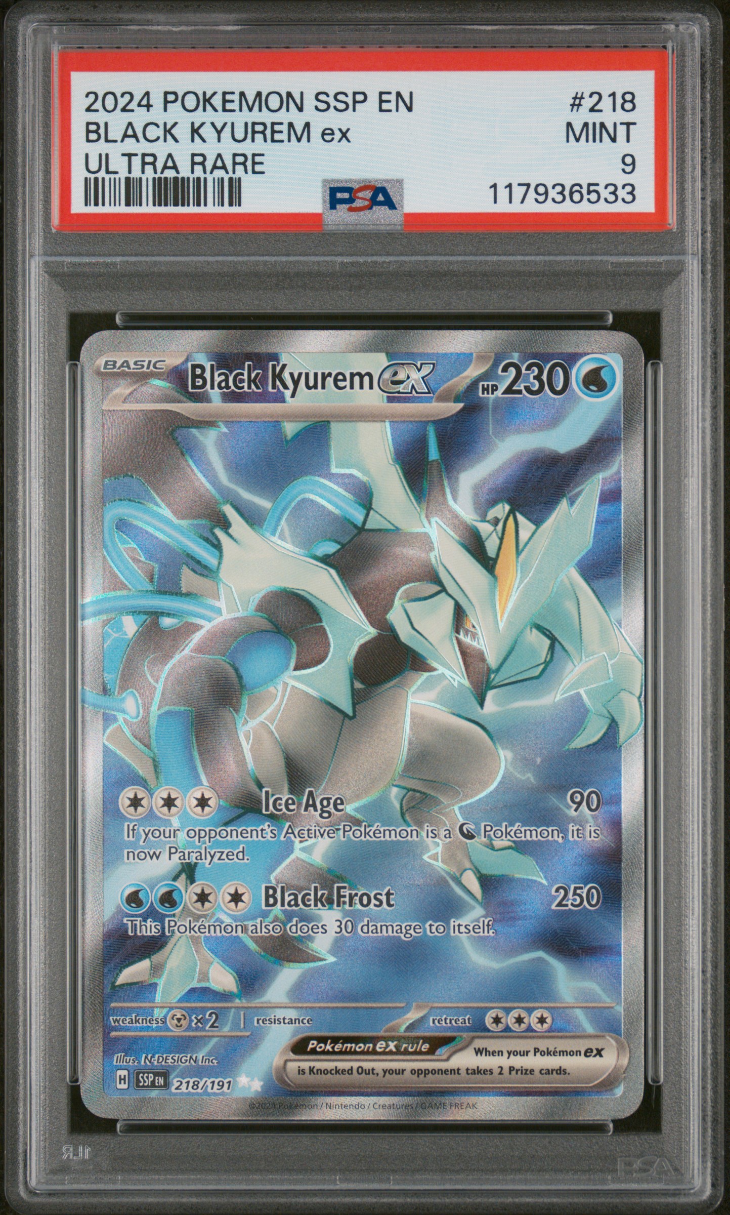 Black Kyurem ex - 218/191: PSA 9