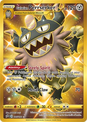Galarian Perrserker (Secret) - 205/192: SWSH02: Rebel Clash