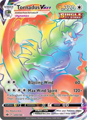 Tornadus VMAX (Secret) - 209/198: SWSH06: Chilling Reign