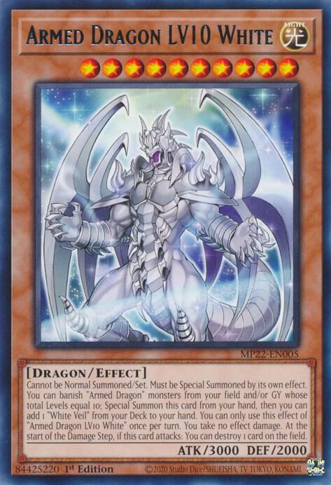 Armed Dragon LV10 White - MP22-EN005: 2022 Tin of the Pharaoh's Gods