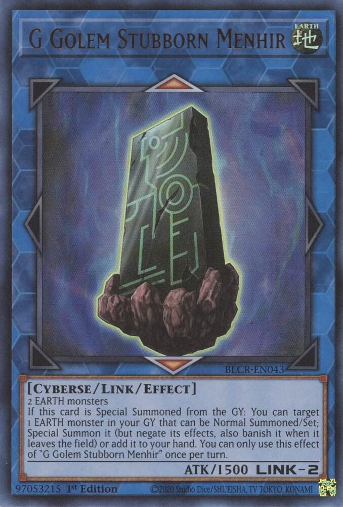 G Golem Stubborn Menhir - BLCR-EN043: Battles of Legend: Crystal Revenge