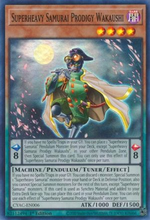 Superheavy Samurai Prodigy Wakaushi - CYAC-EN006: Cyberstorm Access