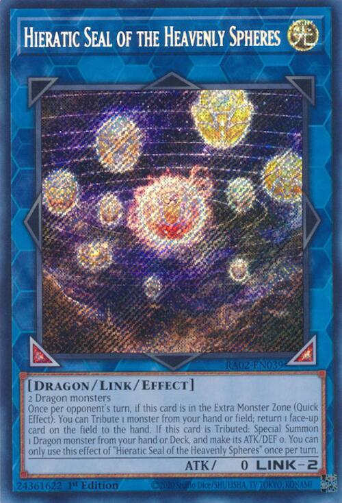 Hieratic Seal of the Heavenly Spheres (Secret Rare) - RA02-EN039: 25th Anniversary Rarity Collection II