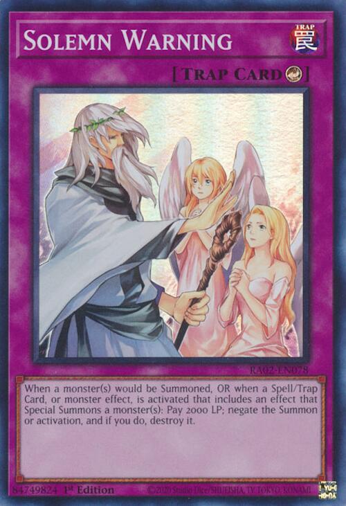 Solemn Warning - RA02-EN078: 25th Anniversary Rarity Collection II