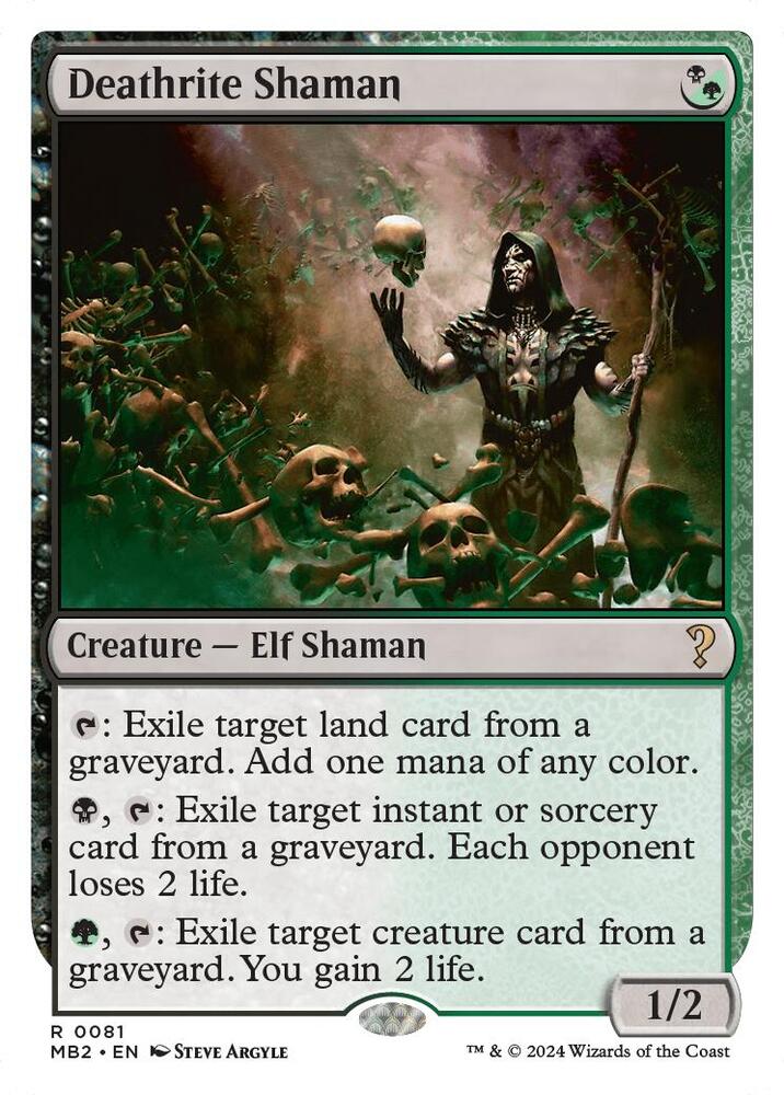 Deathrite Shaman (White Border) - 81: Mystery Booster 2