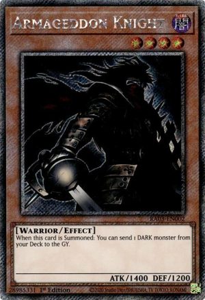 Armageddon Knight (Platinum Secret Rare) - RA03-EN002: Quarter Century Bonanza