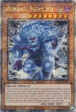 Danger! Bigfoot! (Alternate Art) (Quarter Century Secret Rare) - RA03-EN019: Quarter Century Bonanza