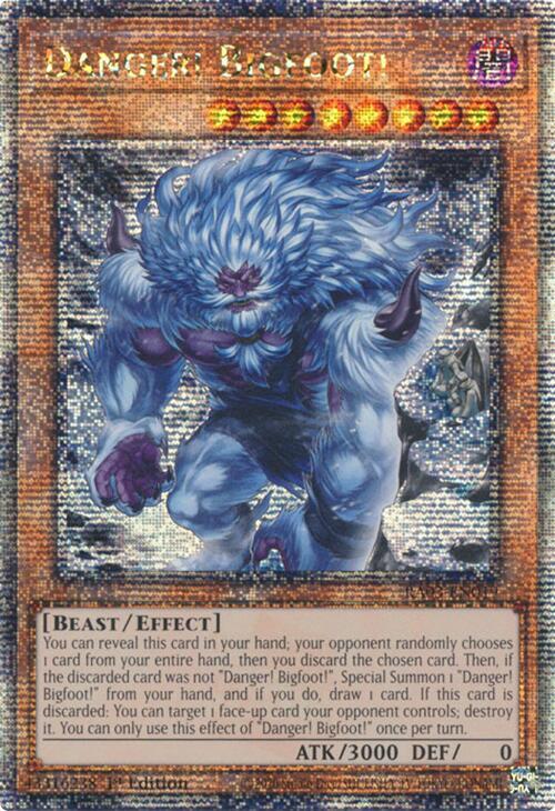 Danger! Bigfoot! (Alternate Art) (Quarter Century Secret Rare) - RA03-EN019: Quarter Century Bonanza