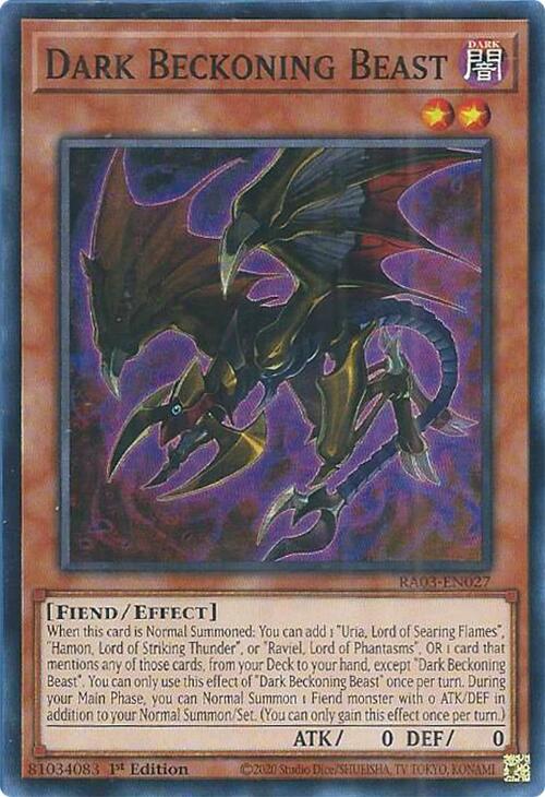 Dark Beckoning Beast - RA03-EN027: Quarter Century Bonanza
