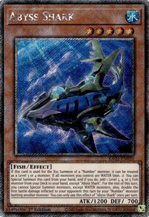 Abyss Shark (Platinum Secret Rare) - RA03-EN030: Quarter Century Bonanza
