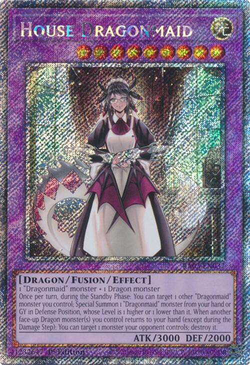 House Dragonmaid (Platinum Secret Rare) - RA03-EN037: Quarter Century Bonanza