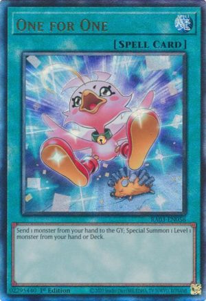 One for One (Alternate Art) (PUR) - RA03-EN056: Quarter Century Bonanza