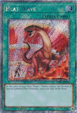 Heat Wave (Platinum Secret Rare) - RA03-EN058: Quarter Century Bonanza