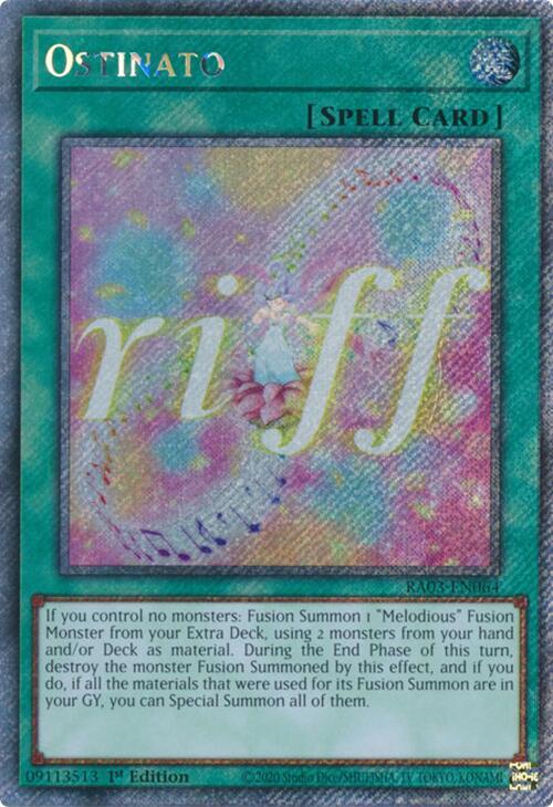 Ostinato (Platinum Secret Rare) - RA03-EN064: Quarter Century Bonanza