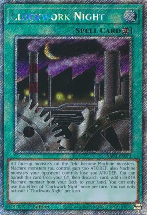 Clockwork Night (Platinum Secret Rare) - RA03-EN071: Quarter Century Bonanza
