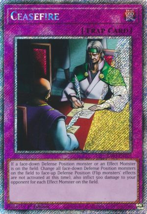 Ceasefire (Platinum Secret Rare) - RA03-EN105: Quarter Century Bonanza