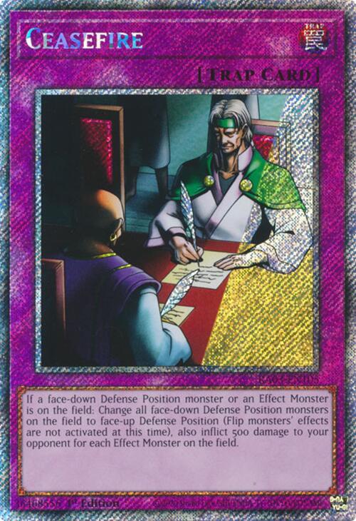 Ceasefire (Platinum Secret Rare) - RA03-EN105: Quarter Century Bonanza