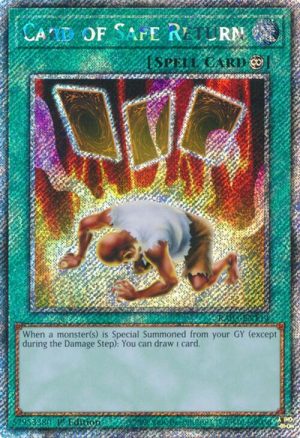 Card of Safe Return (Platinum Secret Rare) - RA03-EN114: Quarter Century Bonanza