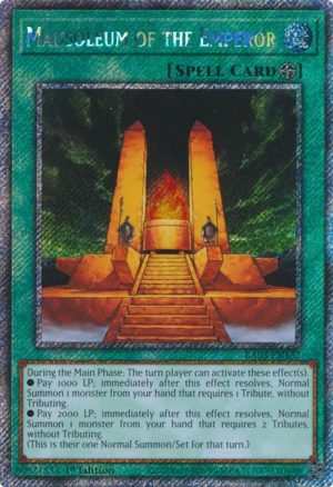 Mausoleum of the Emperor (Platinum Secret Rare) - RA03-EN167: Quarter Century Bonanza
