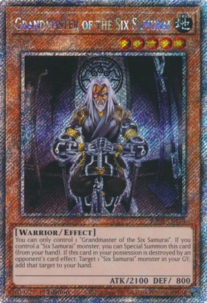 Grandmaster of the Six Samurai (Platinum Secret Rare) - RA03-EN174: Quarter Century Bonanza