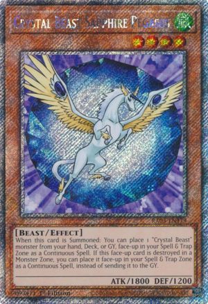 Crystal Beast Sapphire Pegasus (Platinum Secret Rare) - RA03-EN179: Quarter Century Bonanza