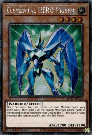 Elemental HERO Prisma (Platinum Secret Rare) - RA03-EN193: Quarter Century Bonanza