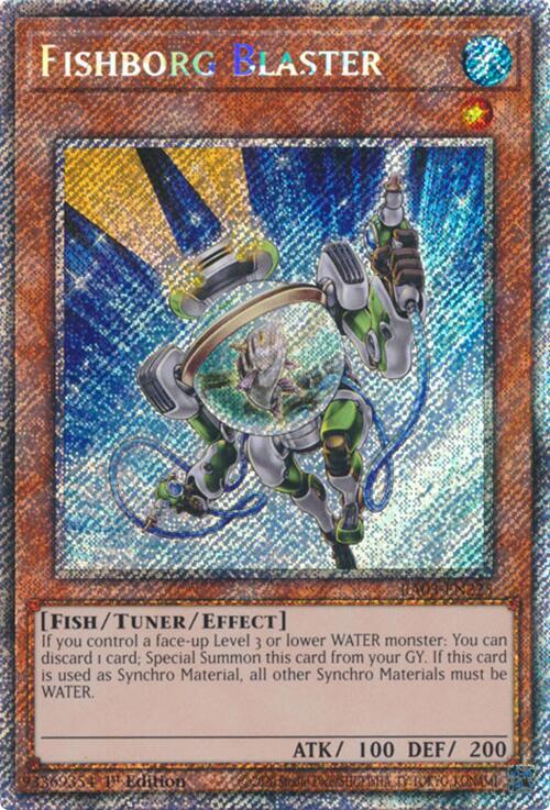 Fishborg Blaster (Platinum Secret Rare) - RA03-EN225: Quarter Century Bonanza
