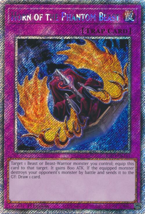 Horn of the Phantom Beast (Platinum Secret Rare) - RA03-EN241: Quarter Century Bonanza