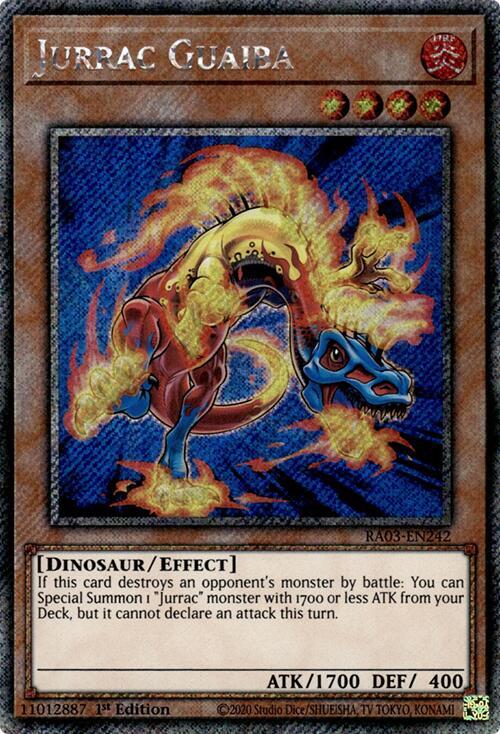 Jurrac Guaiba (Platinum Secret Rare) - RA03-EN242: Quarter Century Bonanza