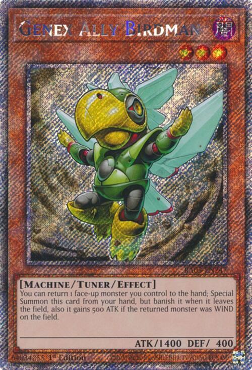 Genex Ally Birdman (Platinum Secret Rare) - RA03-EN247: Quarter Century Bonanza