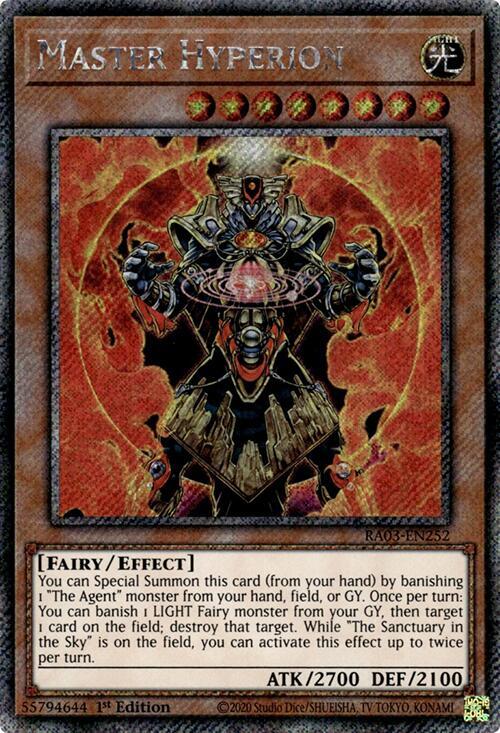 Master Hyperion (Platinum Secret Rare) - RA03-EN252: Quarter Century Bonanza
