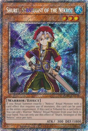 Shurit, Strategist of the Nekroz (Platinum Secret Rare) - RA03-EN259: Quarter Century Bonanza