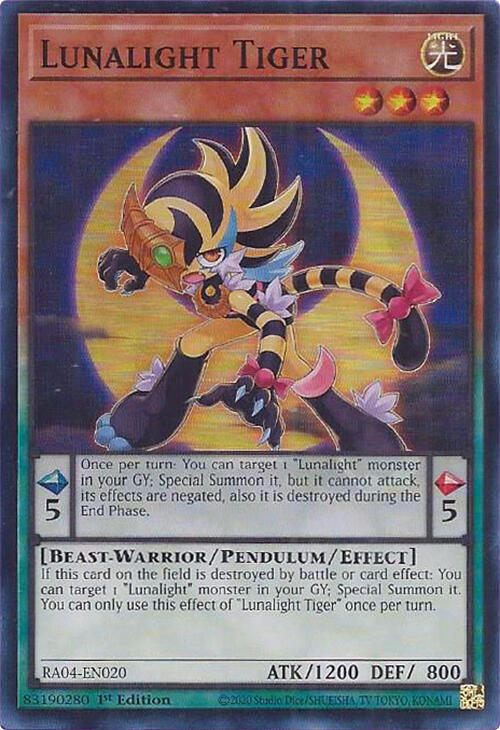 Lunalight Tiger - RA04-EN020: Quarter Century Stampede