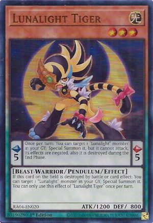 Lunalight Tiger (UR) - RA04-EN020: Quarter Century Stampede