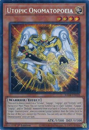 Utopic Onomatopoeia (Secret Rare) - RA04-EN028: Quarter Century Stampede