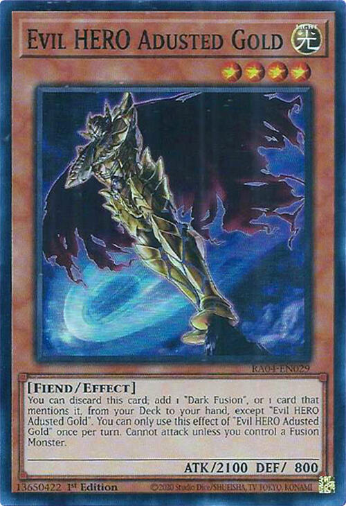 Evil HERO Adusted Gold - RA04-EN029: Quarter Century Stampede